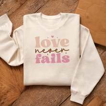 Load image into Gallery viewer, Retro Love Never Fails Women&#39;s Sweatshirt