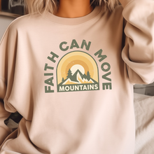Load image into Gallery viewer, Faith Can Move Mountains Women&#39;s Christian Sweatshirt