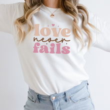 Load image into Gallery viewer, Retro Love Never Fails Women&#39;s Sweatshirt